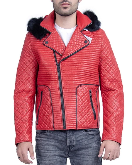 Leo Red Leather Jacket